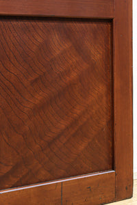 稀少幅1100ミリ 縦格子と結霜ガラスの小窓が上品な幅広大阪格子戸 F8596 在庫4枚