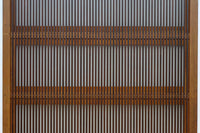 幅885ミリ 繊細な縦格子が美しく並ぶスリガラス入り大阪格子戸 F8597 在庫4枚