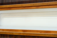 幅885ミリ 繊細な縦格子が美しく並ぶスリガラス入り大阪格子戸 F8597 在庫4枚