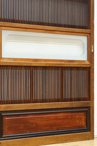 幅885ミリ 繊細な縦格子が美しく並ぶスリガラス入り大阪格子戸 F8597 在庫4枚