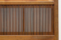 幅885ミリ 繊細な縦格子が美しく並ぶスリガラス入り大阪格子戸 F8597 在庫4枚