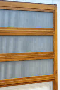 幅885ミリ 繊細な縦格子が美しく並ぶスリガラス入り大阪格子戸 F8597 在庫4枚