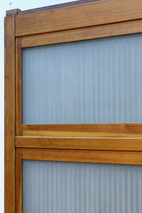 幅885ミリ 繊細な縦格子が美しく並ぶスリガラス入り大阪格子戸 F8597 在庫4枚