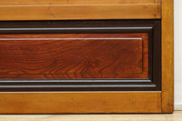 幅885ミリ 繊細な縦格子が美しく並ぶスリガラス入り大阪格子戸 F8597 在庫4枚