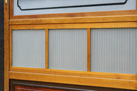 幅885ミリ 繊細な縦格子が美しく並ぶスリガラス入り大阪格子戸 F8597 在庫4枚