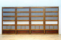 幅885ミリ 繊細な縦格子が美しく並ぶスリガラス入り大阪格子戸 F8597 在庫4枚