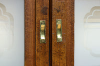 幅885ミリ 繊細な縦格子が美しく並ぶスリガラス入り大阪格子戸 F8597 在庫4枚