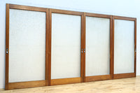 幅883ミリ 大判のプレスガラスで開放感溢れるレトロガラス戸 F8601 在庫4枚