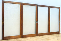 幅883ミリ 大判のプレスガラスで開放感溢れるレトロガラス戸 F8601 在庫4枚