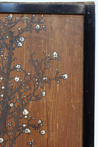 小菊と白梅の花で華やかな板絵戸セット F8602a 在庫2枚1組