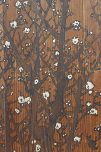 小菊と白梅の花で華やかな板絵戸セット F8602a 在庫2枚1組