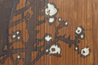 小菊と白梅の花で華やかな板絵戸セット F8602a 在庫2枚1組