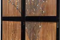 小菊と白梅の花で華やかな板絵戸セット F8602a 在庫2枚1組