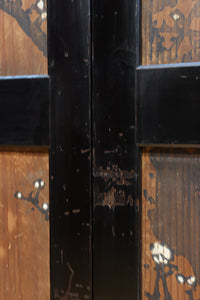 小菊と白梅の花で華やかな板絵戸セット F8602a 在庫2枚1組