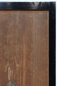 小菊と白梅の花で華やかな板絵戸セット F8602a 在庫2枚1組