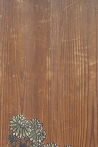 小菊と白梅の花で華やかな板絵戸セット F8602a 在庫2枚1組