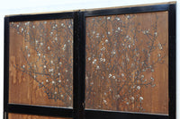 牡丹と白梅の花で上品な板絵戸セット F8602b 在庫2枚1組