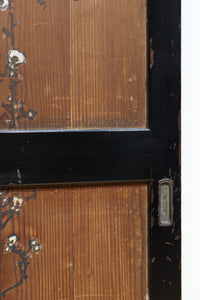 牡丹と白梅の花で上品な板絵戸セット F8602b 在庫2枚1組