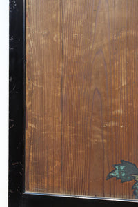 牡丹と白梅の花で上品な板絵戸セット F8602b 在庫2枚1組