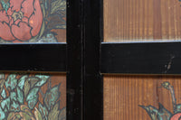 牡丹と白梅の花で上品な板絵戸セット F8602b 在庫2枚1組