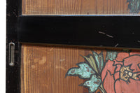 牡丹と白梅の花で上品な板絵戸セット F8602b 在庫2枚1組