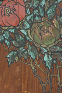 牡丹と白梅の花で上品な板絵戸セット F8602b 在庫2枚1組