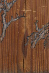 牡丹と白梅の花で上品な板絵戸セット F8602b 在庫2枚1組