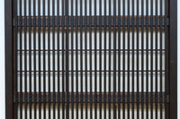 幅668ミリ スリム幅!! 繊細な格子と幾何学模様の型ガラスが華やかな大阪格子戸 F8604 在庫3枚