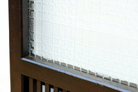 幅668ミリ スリム幅!! 繊細な格子と幾何学模様の型ガラスが華やかな大阪格子戸 F8604 在庫3枚