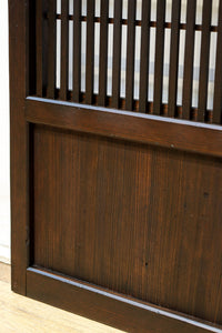 幅668ミリ スリム幅!! 繊細な格子と幾何学模様の型ガラスが華やかな大阪格子戸 F8604 在庫3枚