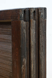 幅668ミリ スリム幅!! 繊細な格子と幾何学模様の型ガラスが華やかな大阪格子戸 F8604 在庫3枚