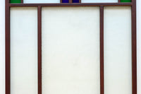 昭和レトロ!! 色ガラスの配色が爽やかなガラス戸 F8613 在庫2枚