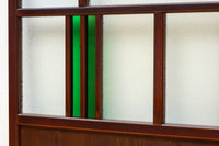 昭和レトロ!! 色ガラスの配色が爽やかなガラス戸 F8613 在庫2枚