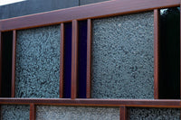 昭和レトロ!! 色ガラスの配色が爽やかなガラス戸 F8613 在庫2枚