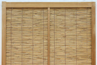 幅673ミリ スリム幅!! 縁起の良い松鷹の彫刻が風情漂う簾戸 F8614 在庫8枚