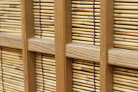 幅673ミリ スリム幅!! 縁起の良い松鷹の彫刻が風情漂う簾戸 F8614 在庫8枚