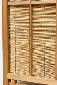 幅673ミリ スリム幅!! 縁起の良い松鷹の彫刻が風情漂う簾戸 F8614 在庫8枚