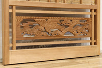 幅673ミリ スリム幅!! 縁起の良い松鷹の彫刻が風情漂う簾戸 F8614 在庫8枚