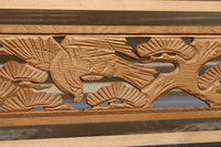 幅673ミリ スリム幅!! 縁起の良い松鷹の彫刻が風情漂う簾戸 F8614 在庫8枚