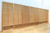 幅673ミリ スリム幅!! 縁起の良い松鷹の彫刻が風情漂う簾戸 F8614 在庫8枚