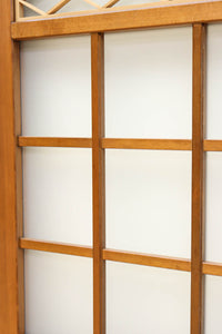 幅670ミリ 麻の葉組子が絢爛な眺めを描くガラス戸セット F8615 在庫2枚二組