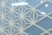 幅670ミリ 麻の葉組子が絢爛な眺めを描くガラス戸セット F8615 在庫2枚二組