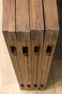 幅670ミリ 麻の葉組子が絢爛な眺めを描くガラス戸セット F8615 在庫2枚二組