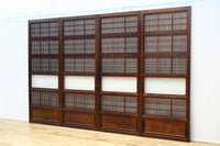 幅670ミリ スリムサイズ!! 杢目が浮かぶ古色の色彩で風情高まる大阪格子戸 F8620 在庫4枚