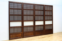 幅670ミリ スリムサイズ!! 杢目が浮かぶ古色の色彩で風情高まる大阪格子戸 F8620 在庫4枚