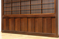 幅920ミリ 無双窓作りの腰板で和の面持ちある格子戸 F8622 在庫4枚