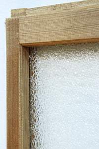 幅576ミリ ダイヤガラスが輝く木地色のスリムガラス戸 F8756