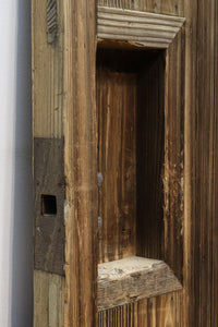 稀少特大幅1775ミリ 水墨画のような杉材杢目が映える風情ある蔵戸 G2324