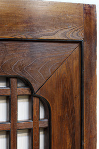 変わりデザイン‼ 升格子窓と鶴亀の絵柄が浮かぶ金具で風情漂う蔵戸 G2478