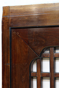 変わりデザイン‼ 升格子窓と鶴亀の絵柄が浮かぶ金具で風情漂う蔵戸 G2478